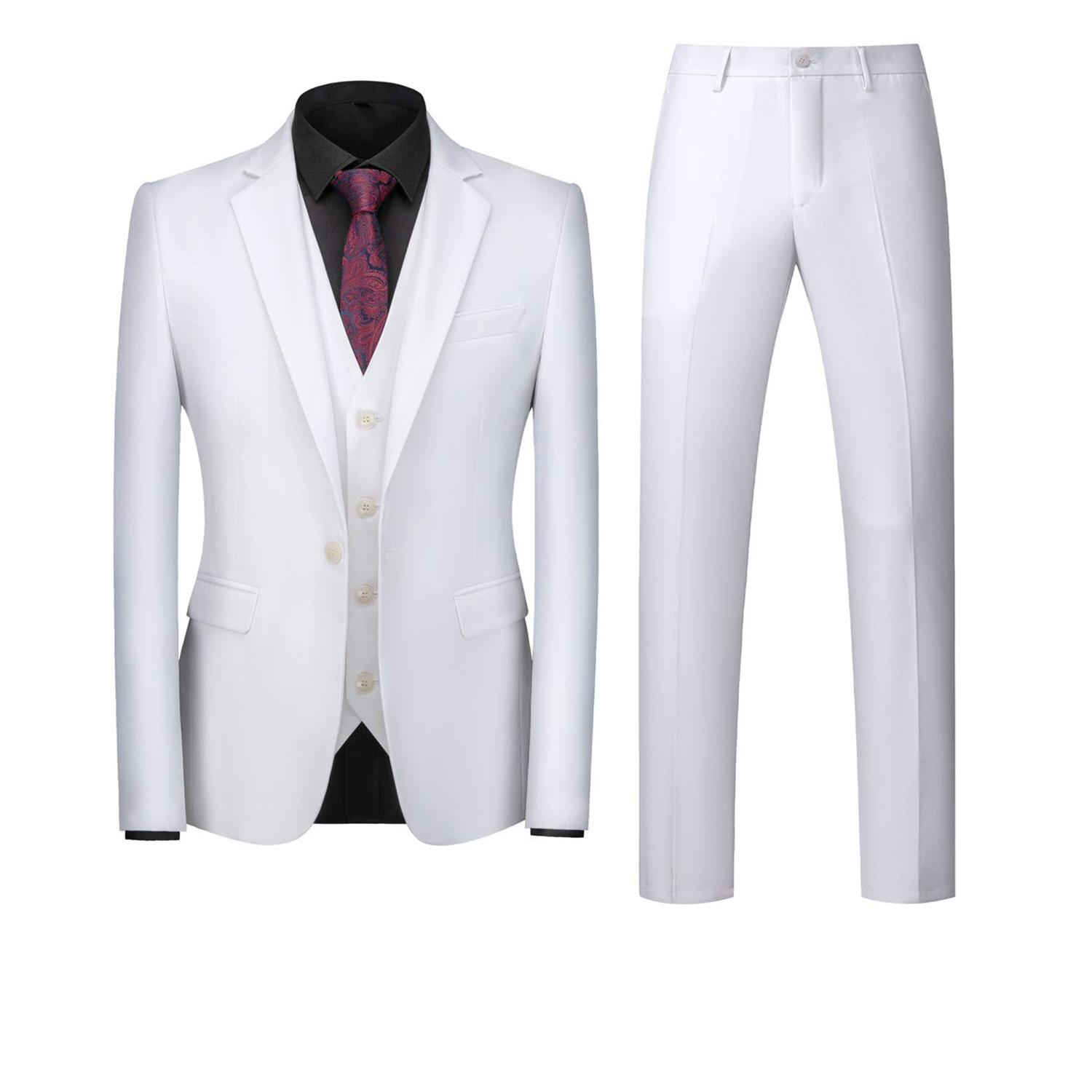 MEN/ WOMEN SUIT COMPLETE 3PCS (white)