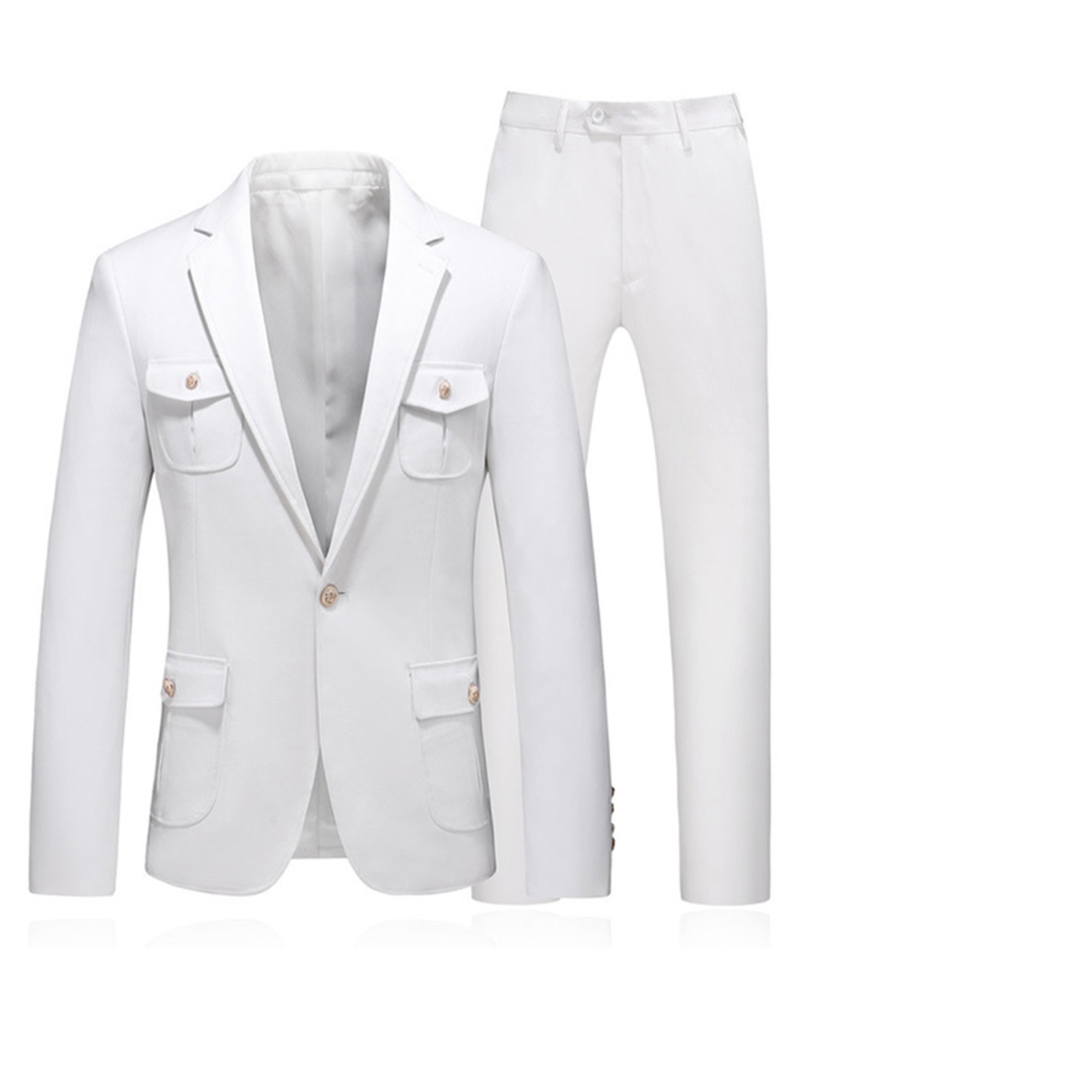 MEN/ WOMEN SUIT COMPLETE 2PCS (WHITE)